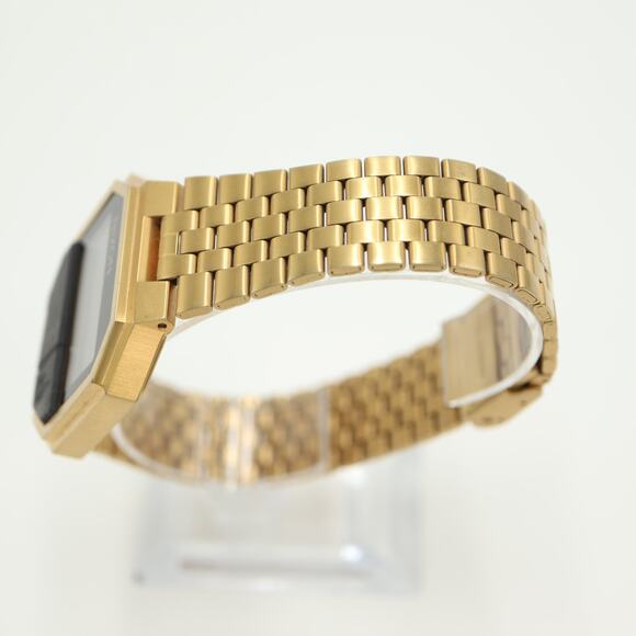 Nixon Re Run Gold Tone Stainless Steel 38mm Digital Watch Chrono w New Battery - Picture 12 of 15